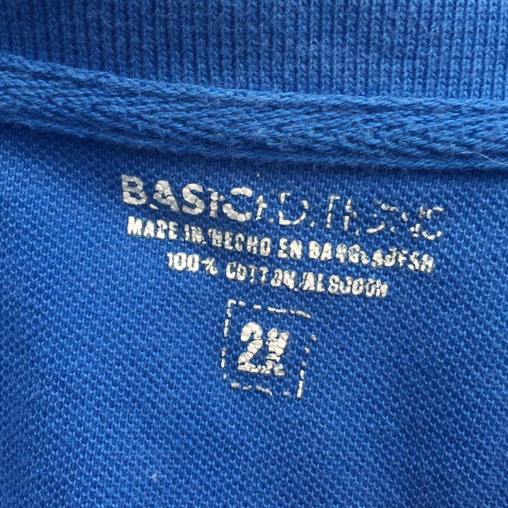 Basic Editions Blue Polo Size 2X - Picture 2 of 6